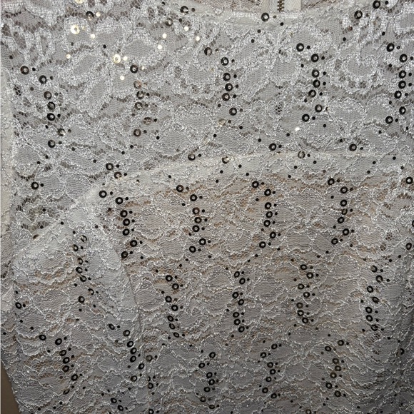 Chic White Lace Midi Dress - Picture 3 of 5